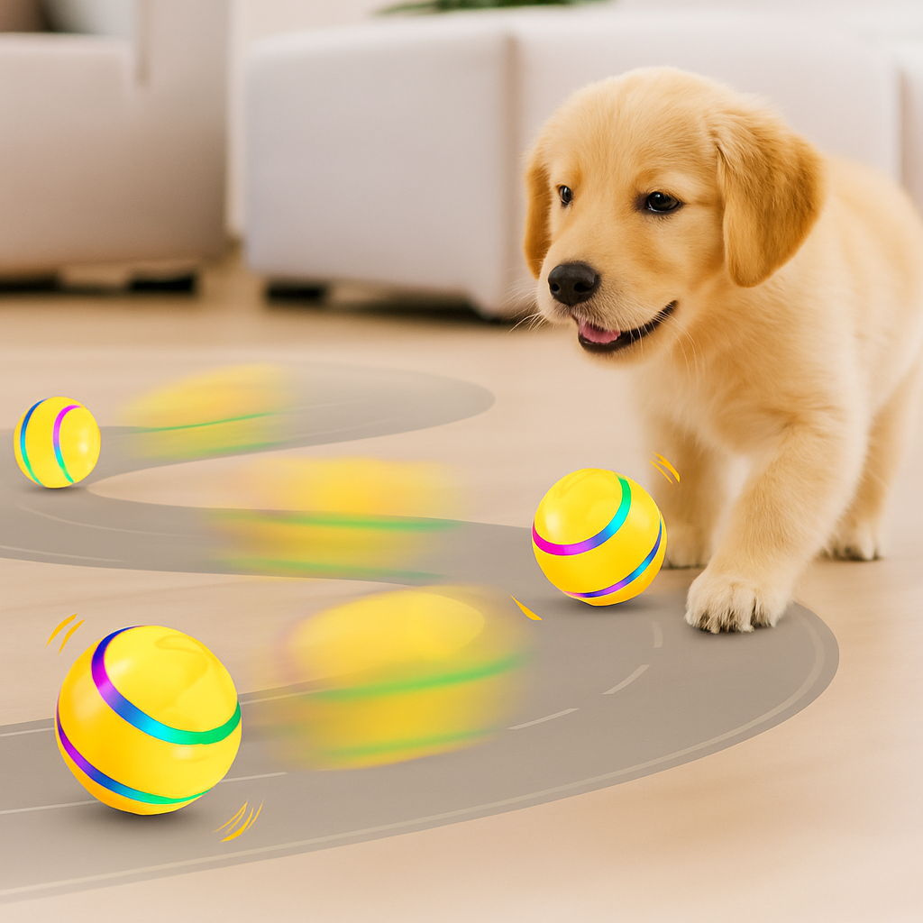 Selbstrollender Spielball für Hunde