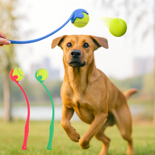 Hunde Ball mit Wurfstab