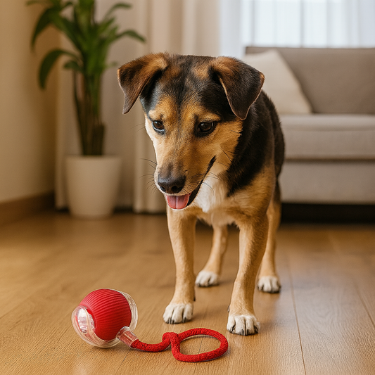 Interaktiver Hundespielball mit Beweglichem Schwanz