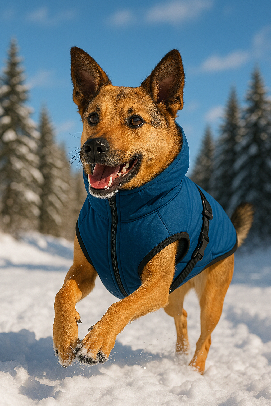 Wasserabweisende Hunde Winterjacke inkl. Geschirr